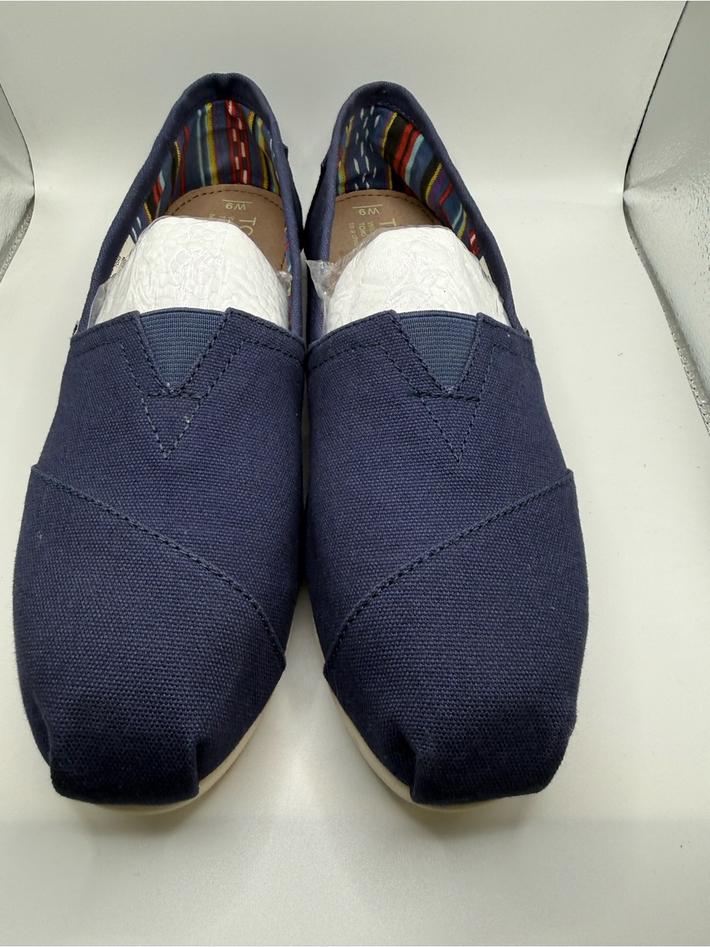 Toms Classic Flat Navy Alpargata Slip-On